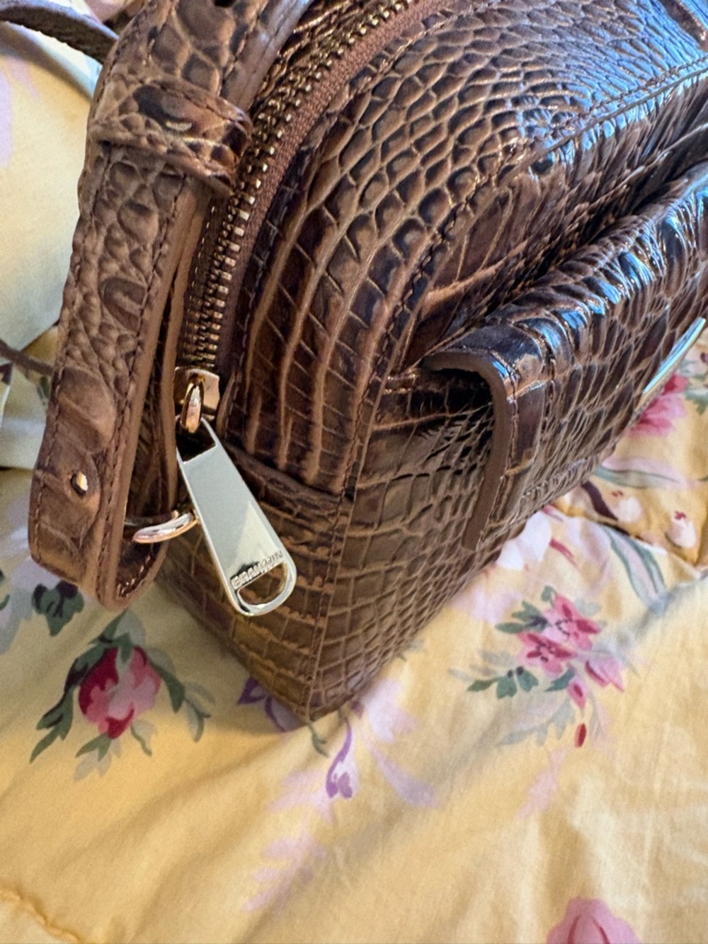 Brown Brahmin Bag with Hints of Burnished Bronze - Picture 6 of 15